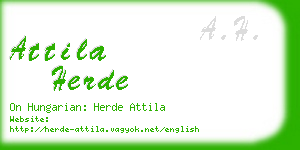 attila herde business card